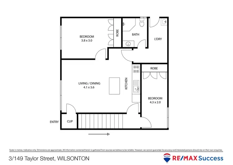 Floorplan of Homely unit listing, 3/149 Taylor Street, Wilsonton QLD 4350