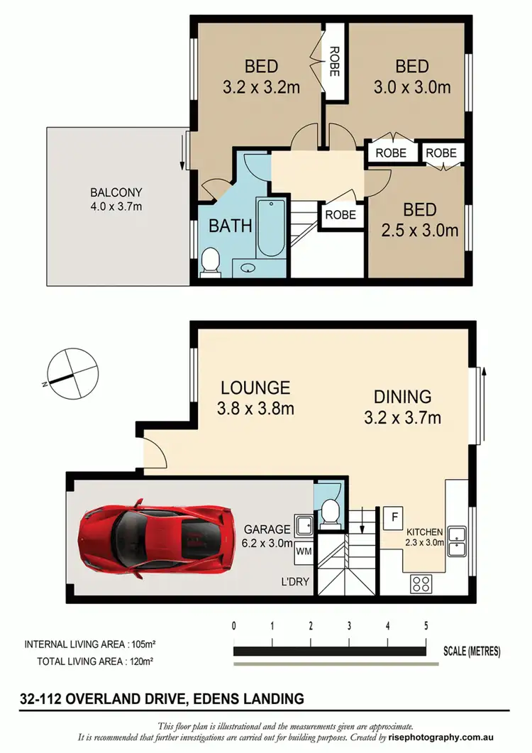 Floorplan of Homely townhouse listing, 32/112 Overland Drive, Edens Landing QLD 4207