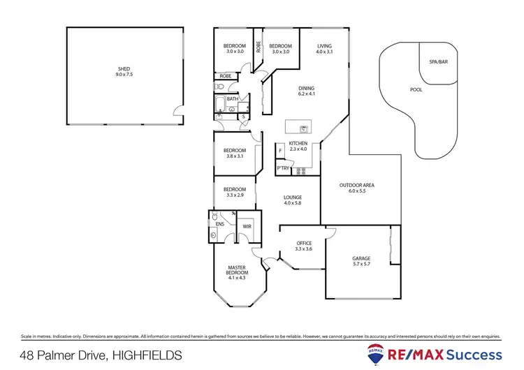 Floorplan of Homely house listing, 48 Palmer Drive, Highfields QLD 4352