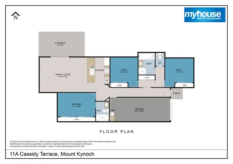 Floorplan of Homely unit listing, 11A Cassidy Terrace, Mount Kynoch QLD 4350