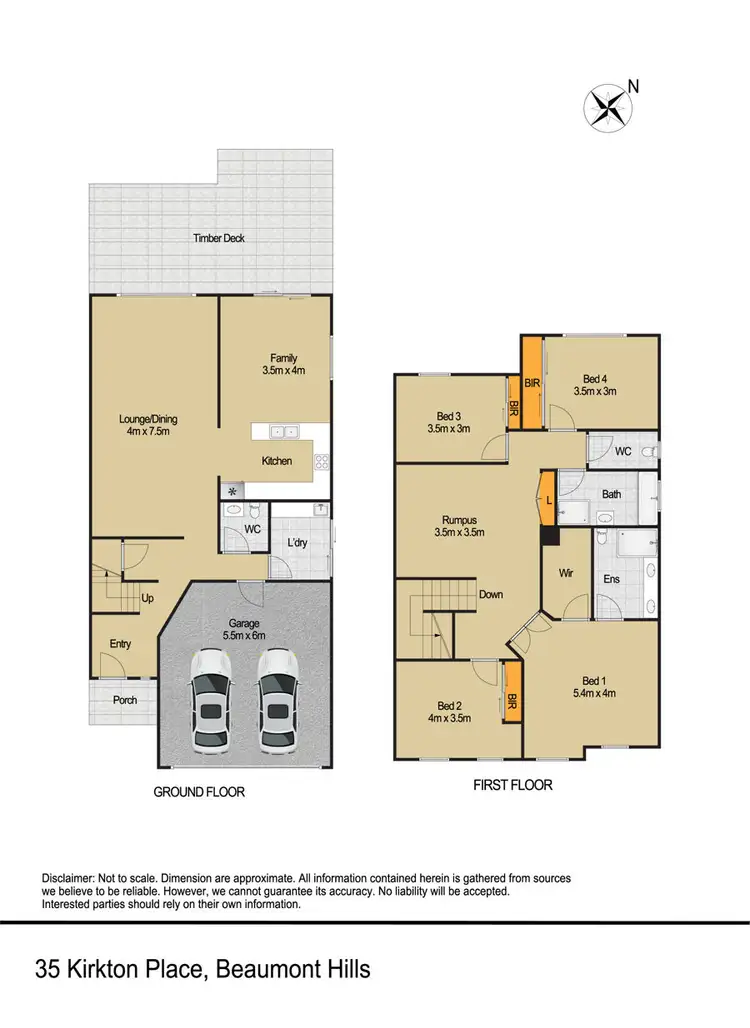 Floorplan of Homely house listing, 35 Kirkton Place, Beaumont Hills NSW 2155