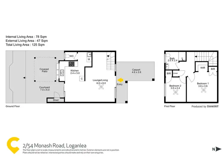 Floorplan of Homely townhouse listing, 2/54 Monash Road, Loganlea QLD 4131