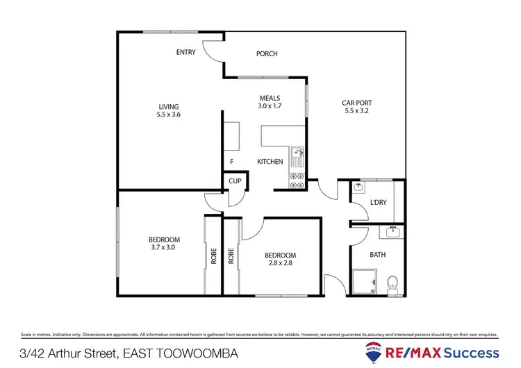 Floorplan of Homely unit listing, 3/42 Arthur Street, East Toowoomba QLD 4350