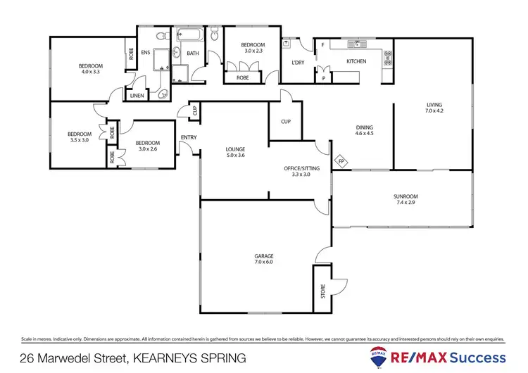 Floorplan of Homely house listing, 26 Marwedel Street, Kearneys Spring QLD 4350