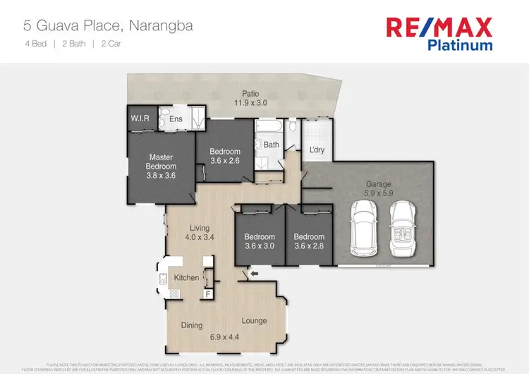 Floorplan of Homely house listing, 5 Guava Place, Narangba QLD 4504