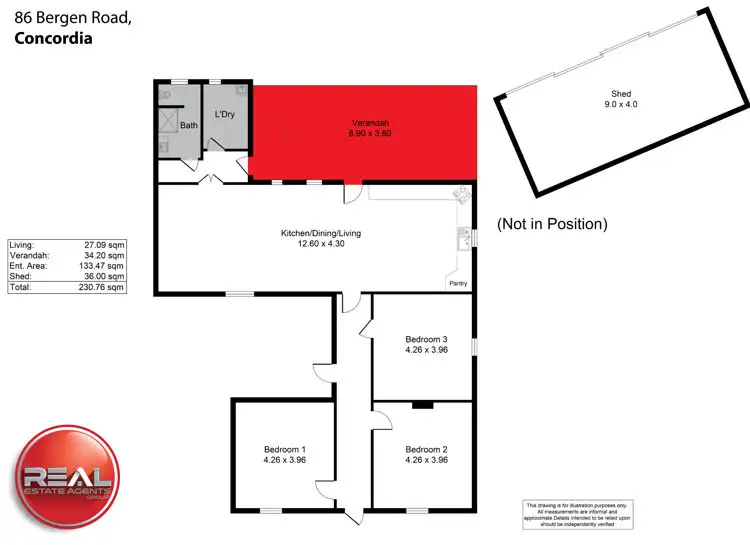 Floorplan of Homely house listing, 86 Bergen Road, Concordia SA 5118