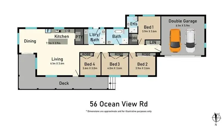 Floorplan of Homely house listing, 56 Ocean View Road, Arrawarra Headland NSW 2456