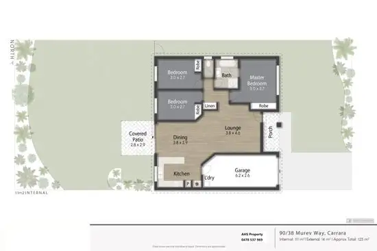Floorplan of Homely villa listing, 90/38 Murev Way, Carrara QLD 4211