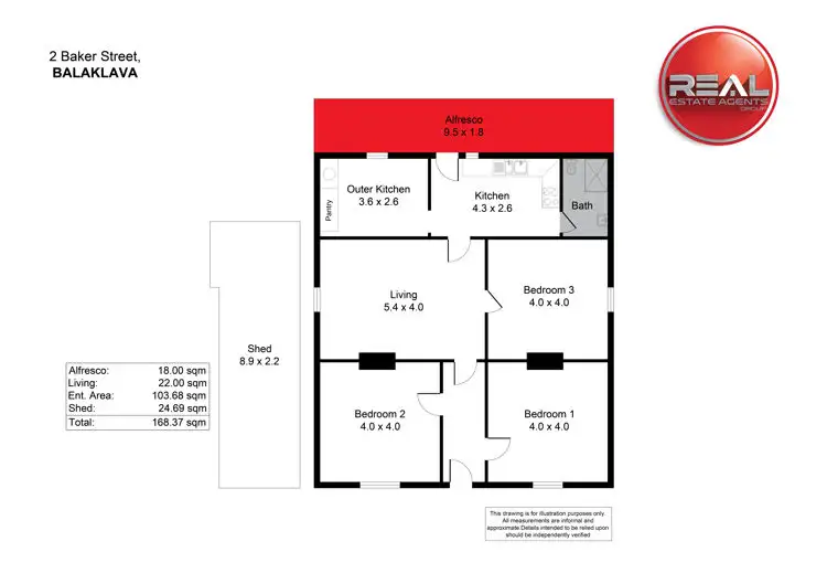 Floorplan of Homely house listing, 2 Baker Street, Balaklava SA 5461