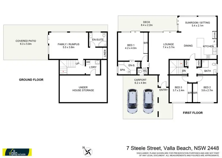 Floorplan of Homely house listing, 7 Steele Street, Valla Beach NSW 2448