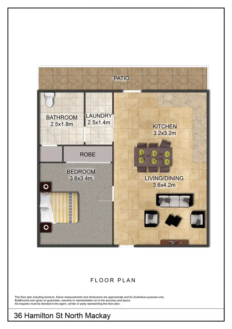 Floorplan of Homely block of units listing, 1-3/36 Hamilton Street, North Mackay QLD 4740