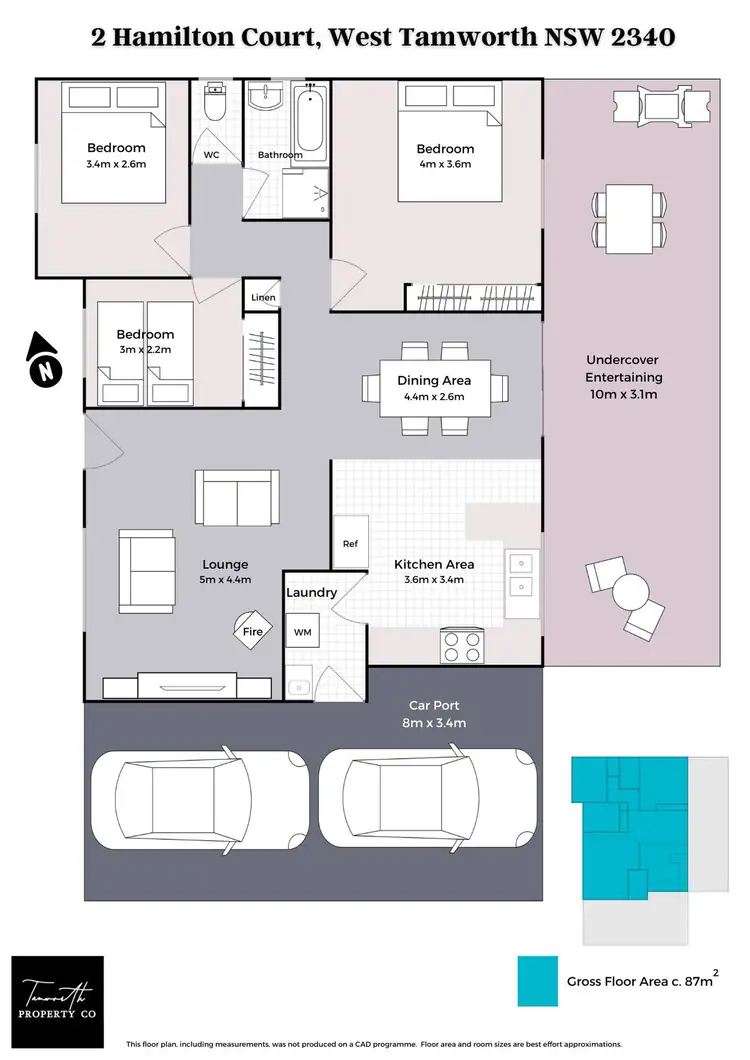 Floorplan of Homely house listing, 2 Hamilton Court, Tamworth NSW 2340