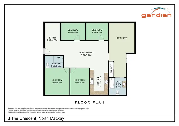 Floorplan of Homely house listing, 8 The Crescent, North Mackay QLD 4740