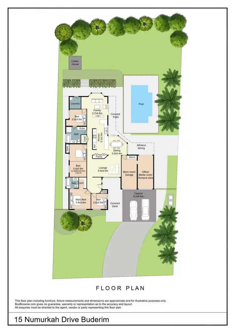 Floorplan of Homely house listing, 15 Numurkah Drv, Buderim QLD 4556