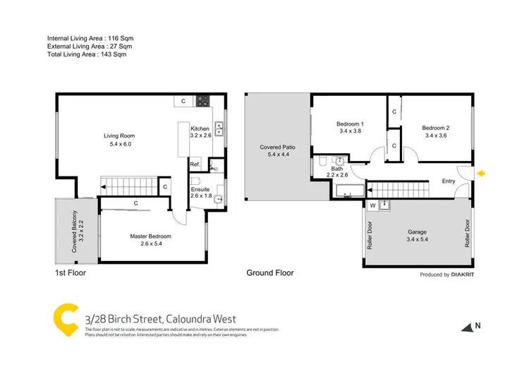 Floorplan of Homely townhouse listing, 3/28 Birch Street, Caloundra West QLD 4551