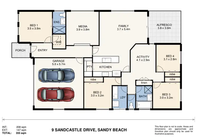 Floorplan of Homely house listing, 9 Sandcastle Drive, Sandy Beach NSW 2456