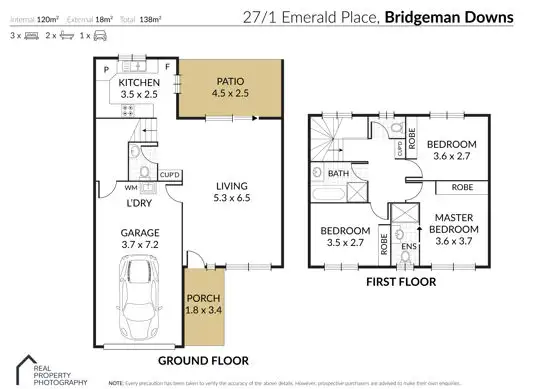 Floorplan of Homely townhouse listing, 27/1 Emerald Place, Bridgeman Downs QLD 4035