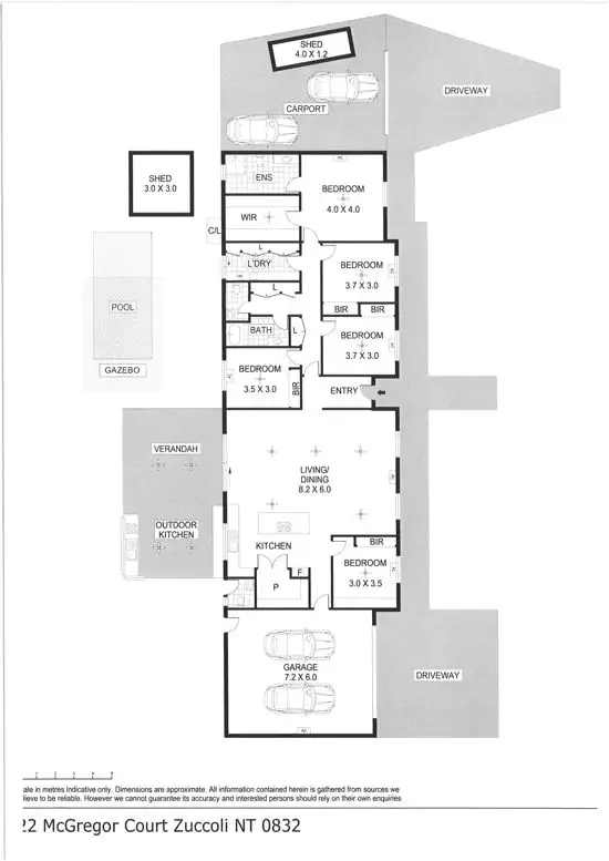Floorplan of Homely house listing, 22 McGregor Court, Zuccoli NT 832