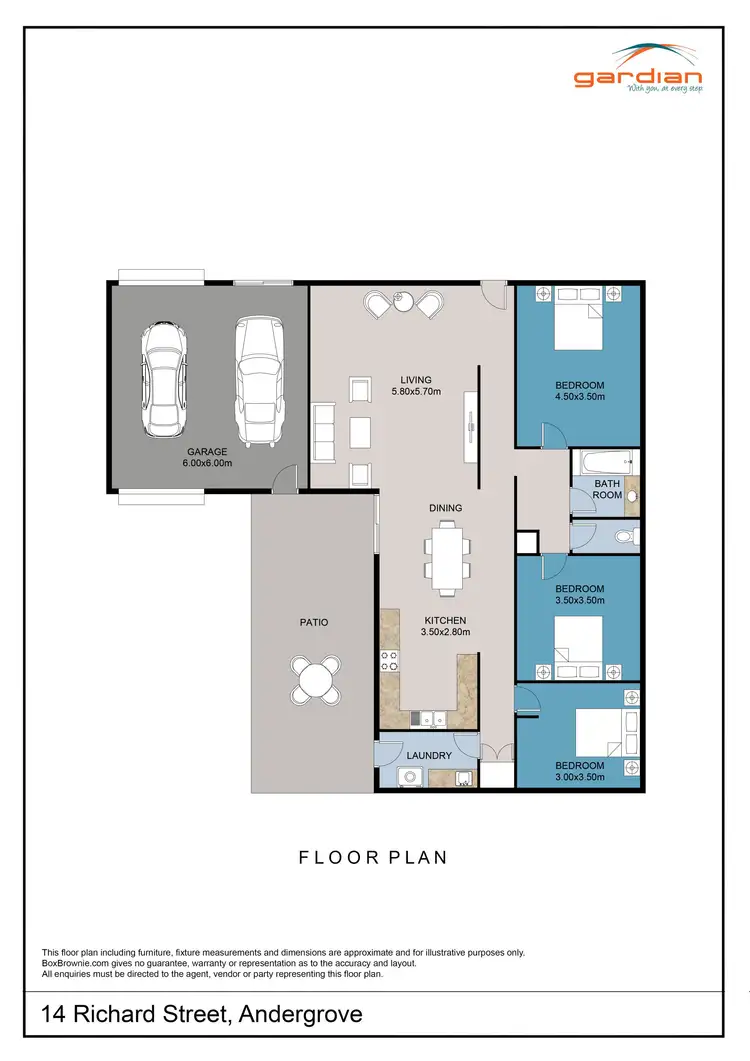 Floorplan of Homely house listing, 14 Richard Street, Andergrove QLD 4740