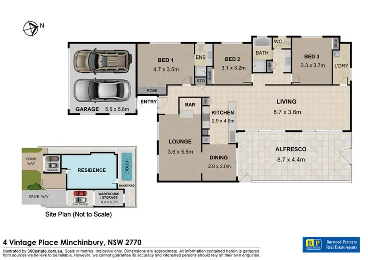 Floorplan of Homely house listing, 4 Vintage Place, Minchinbury NSW 2770