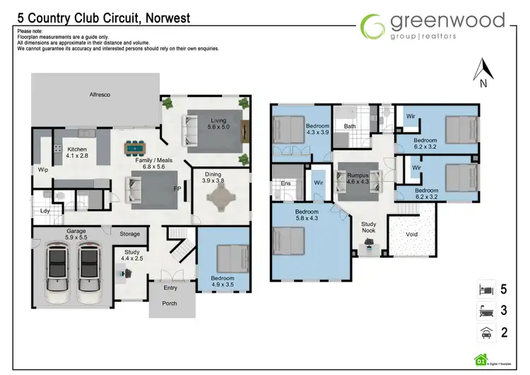 Floorplan of Homely house listing, 5 Country Club Circuit, Norwest NSW 2153
