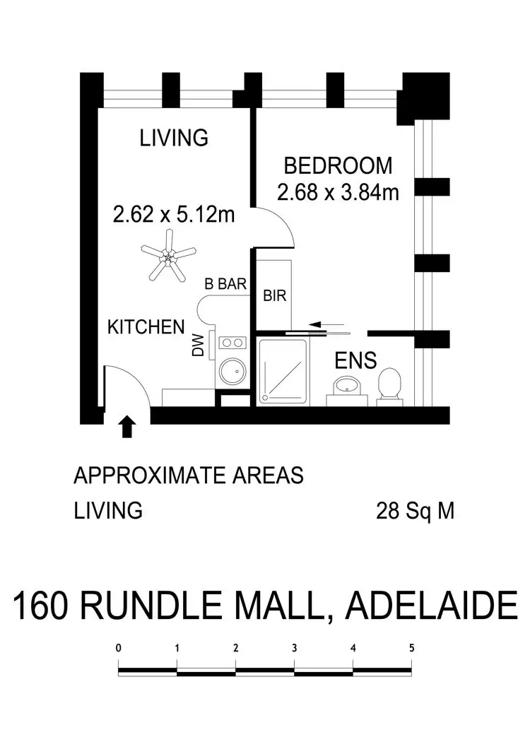 Floorplan of Homely unit listing, 514/160 Rundle Mall, Adelaide SA 5000