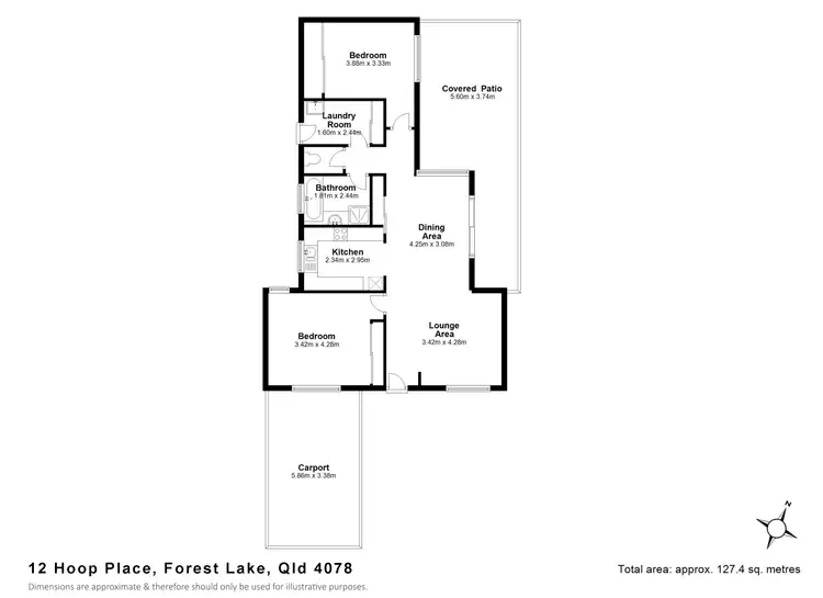Floorplan of Homely house listing, 12 Hoop Pl, Forest Lake QLD 4078