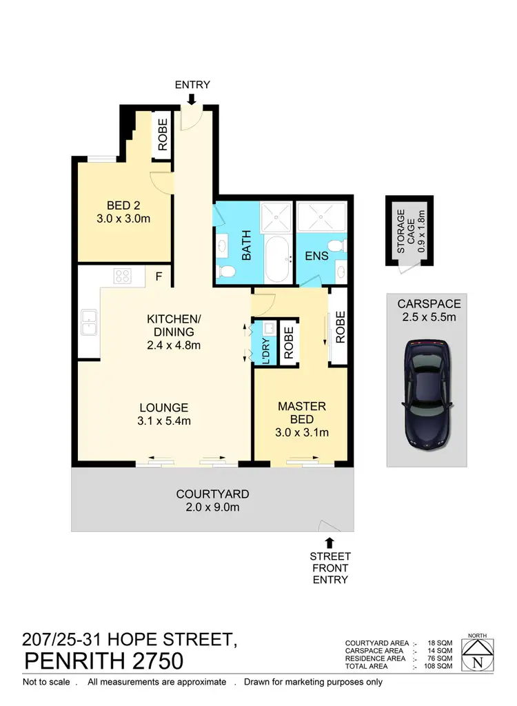 Floorplan of Homely unit listing, 207/25-31 Hope Street, Penrith NSW 2750