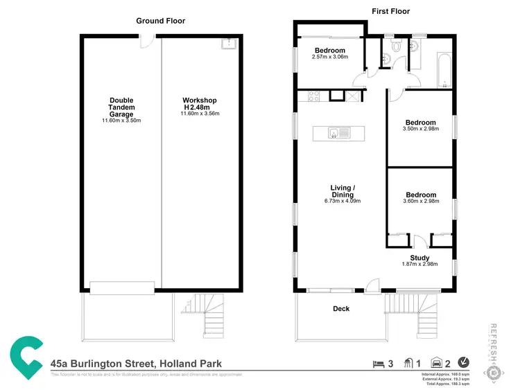 Floorplan of Homely house listing, 45A Burlington Street, Holland Park QLD 4121