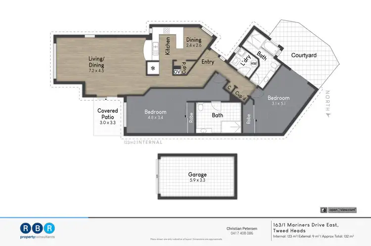Floorplan of Homely unit listing, 163/1 Mariners Drive East, Tweed Heads NSW 2485