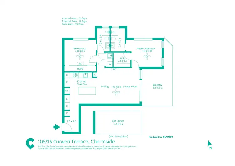 Floorplan of Homely apartment listing, 105/16 Curwen Terrace, Chermside QLD 4032
