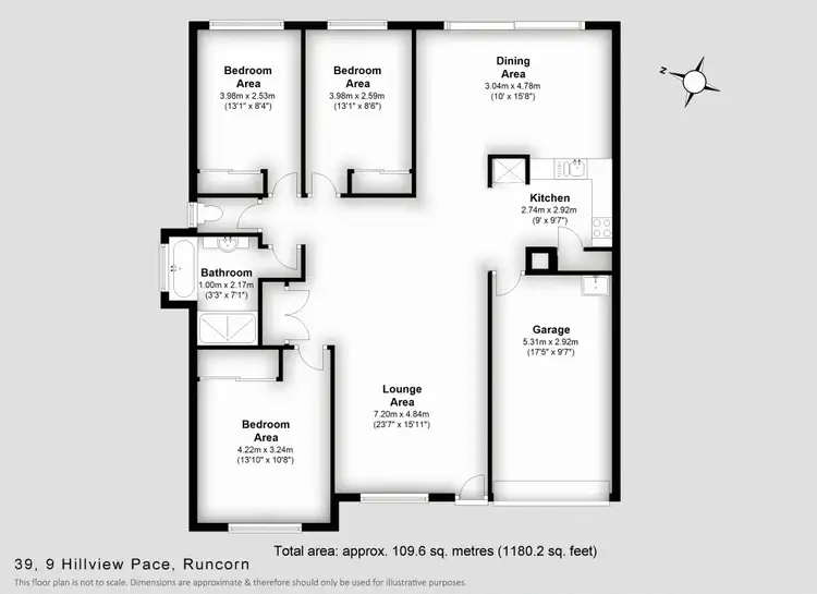 Floorplan of Homely villa listing, 39/9 Hillview Street, Runcorn QLD 4113