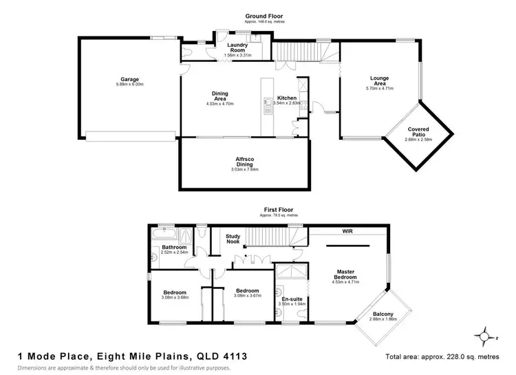 Floorplan of Homely townhouse listing, 1 Mode Place, Eight Mile Plains QLD 4113