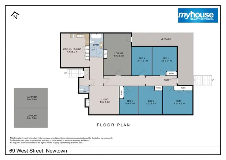 Floorplan of Homely house listing, 69 West Street, Newtown QLD 4350