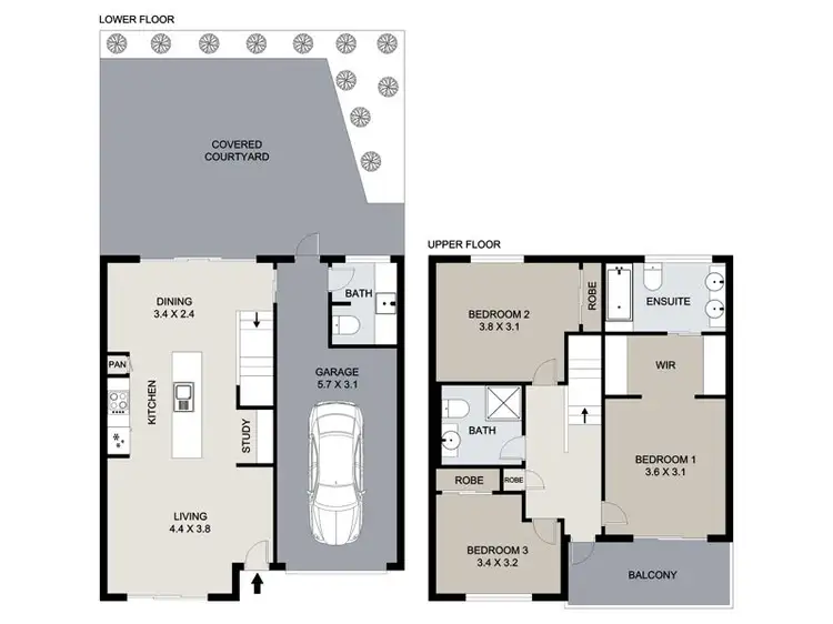 Floorplan of Homely townhouse listing, 29A Salt Street, Windsor QLD 4030