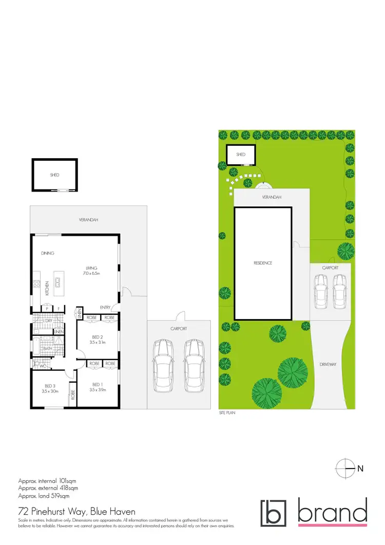 Floorplan of Homely house listing, 72 Pinehurst Way, Blue Haven NSW 2262