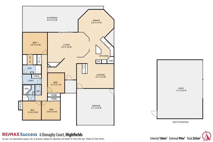 Floorplan of Homely house listing, 6 Donaghy Court, Highfields QLD 4352