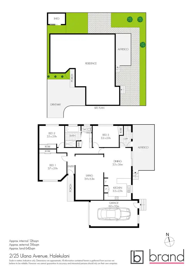 Floorplan of Homely semi-detached listing, 2/25 Ulana Avenue, Halekulani NSW 2262