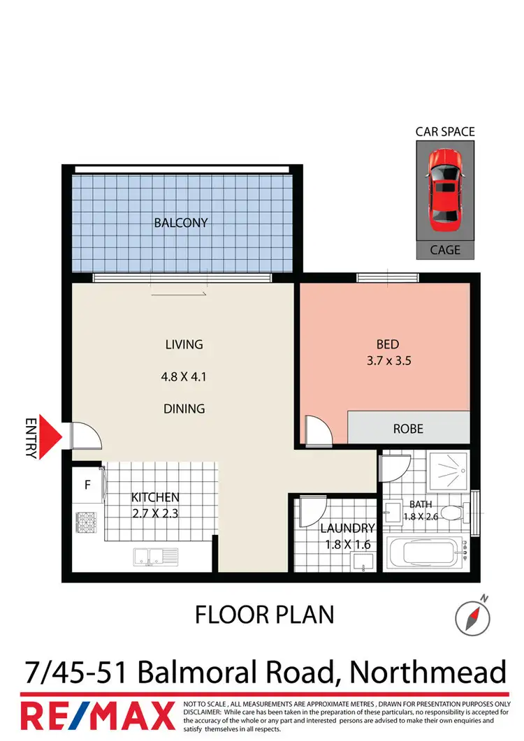 Floorplan of Homely apartment listing, 7/45-51 Balmoral Road, Northmead NSW 2152