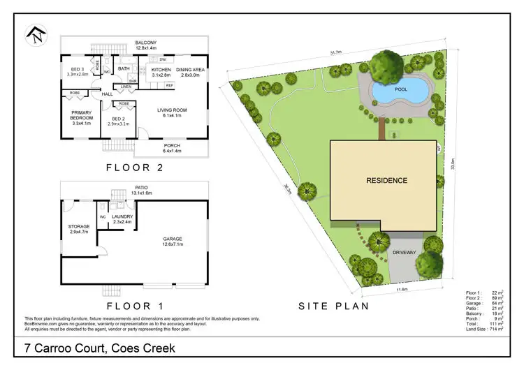 Floorplan of Homely house listing, 7 Carroo Court, Coes Creek QLD 4560