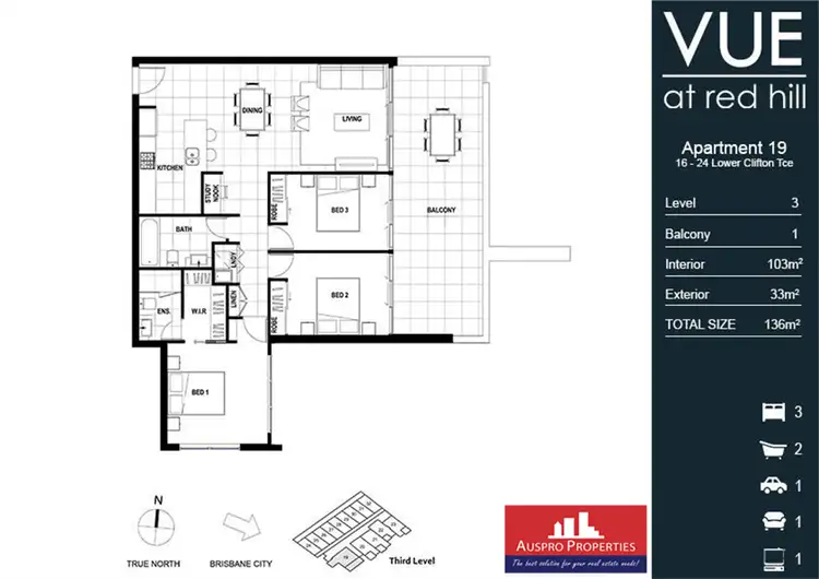Floorplan of Homely apartment listing, 19/16-24 Lower Clifton Terrace, Red Hill QLD 4059