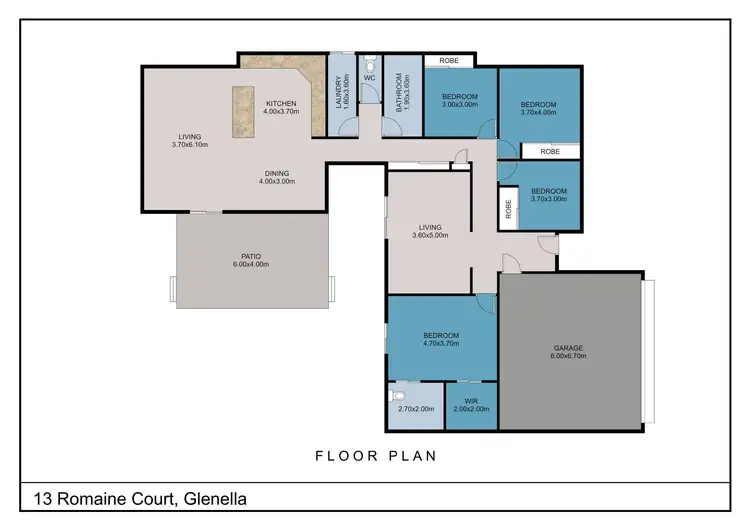 Floorplan of Homely house listing, 13 Romaine Court, Glenella QLD 4740