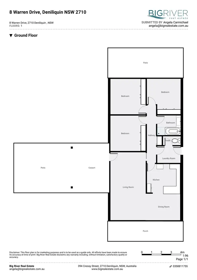 Floorplan of Homely house listing, 8 Warren Drive, Deniliquin NSW 2710