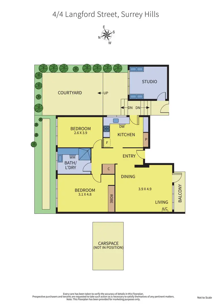 Floorplan of Homely apartment listing, 4/4 Langford Street, Surrey Hills VIC 3127