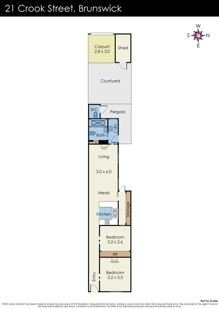 Floorplan of Homely house listing, 21 Crook Street, Brunswick VIC 3056