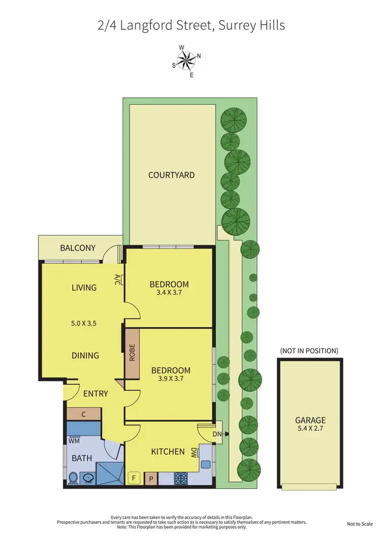 Floorplan of Homely apartment listing, 2/4 Langford Street, Surrey Hills VIC 3127