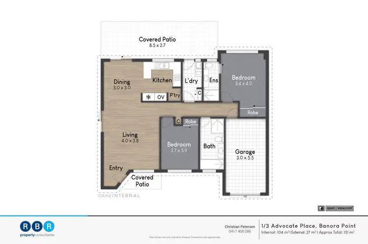 Floorplan of Homely villa listing, 1/3 Advocate Place, Banora Point NSW 2486