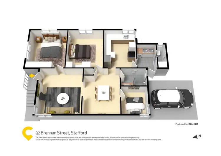 Floorplan of Homely house listing, 32 Brennan Street, Stafford QLD 4053