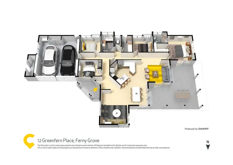 Floorplan of Homely house listing, 12 Greenfern Place, Ferny Grove QLD 4055