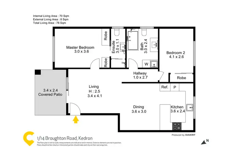 Floorplan of Homely unit listing, 1/14 Broughton Road, Kedron QLD 4031